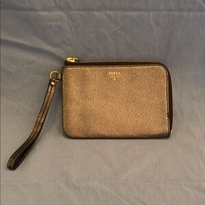 Fossil Silver/Black Sparkly Wristlet -NWOT